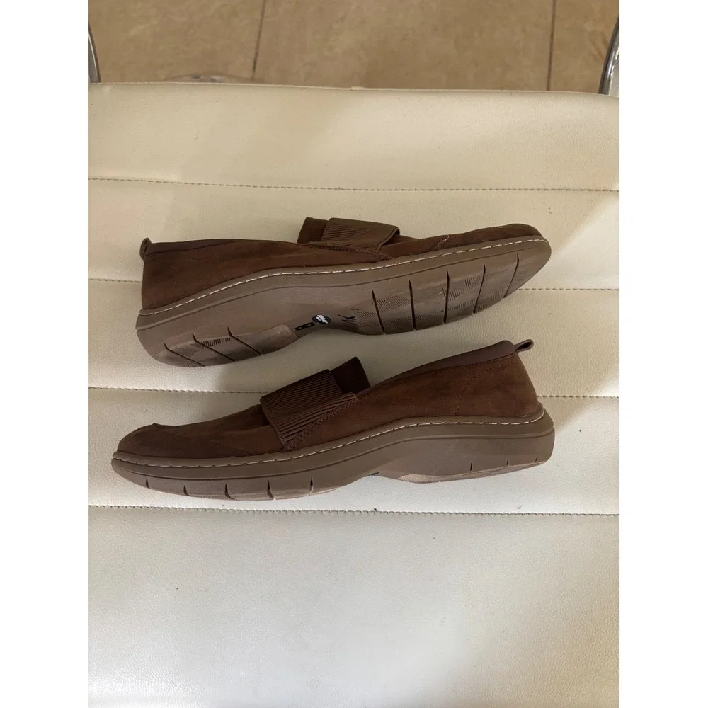 Dr.‎ Scholls Joanna Brown Slip On Loafers Be Energized Foam Shoes Womens 9M